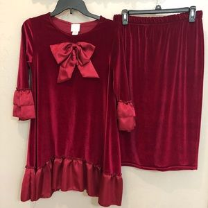 Zadie B’s Cranberry Velvet Set